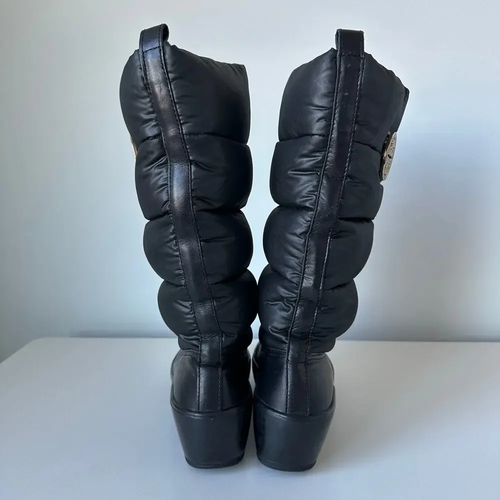 Tory Burch Black Puffer Snow Boots 8M